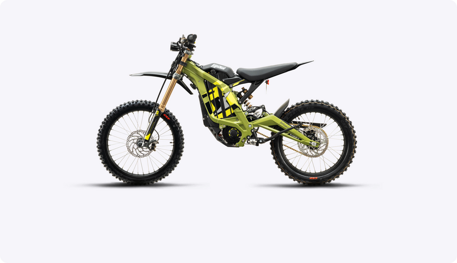 Sur-Ron Light Bee X 2026 electric dirt bike, Green — side profile