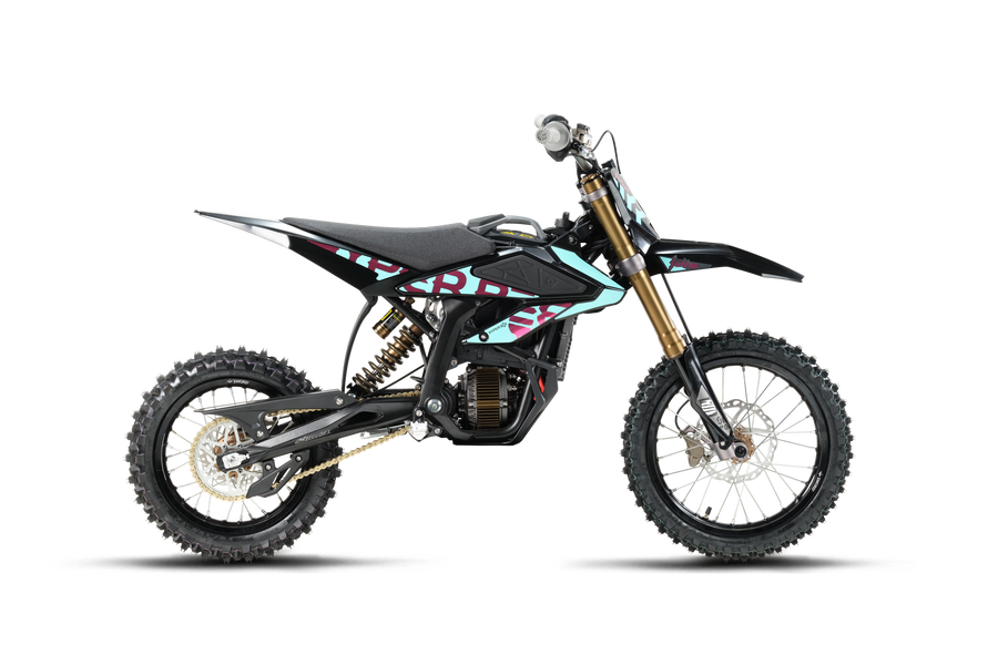 Sur-Ron Hyper Bee 2026 mini electric dirt bike, Black — side profile