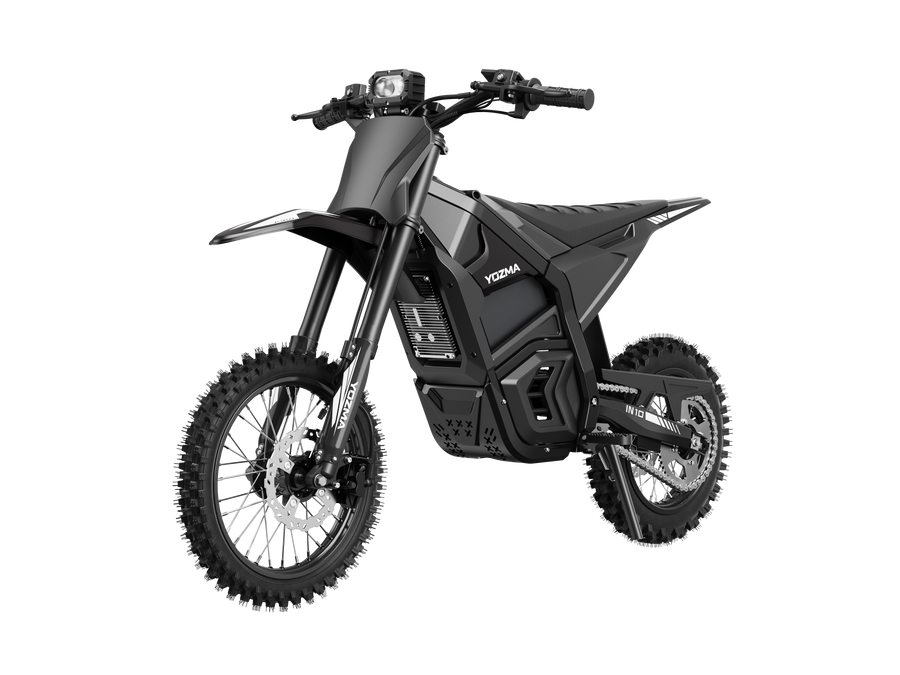 Yozma IN10 electric mini e-moto, Black — rear angle