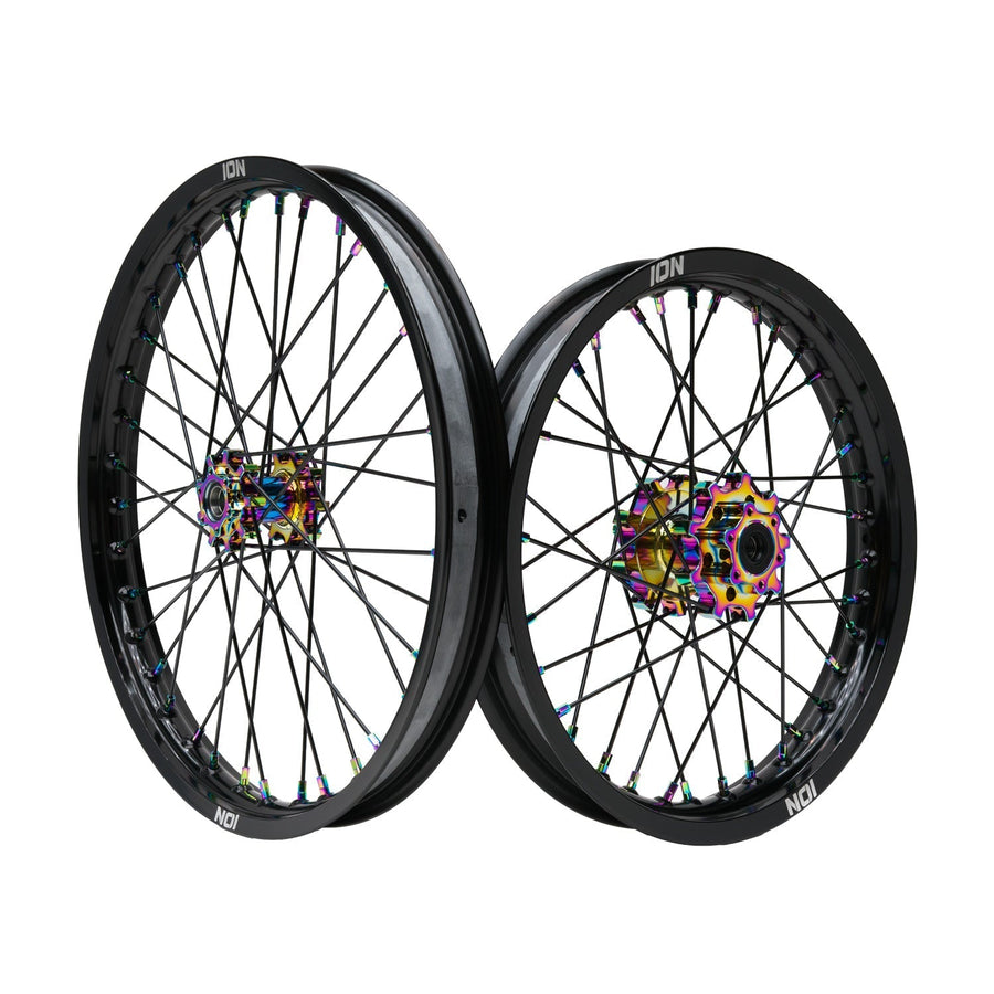 ION 16-19 | black rim / oil hub / black spokes / oil nipples