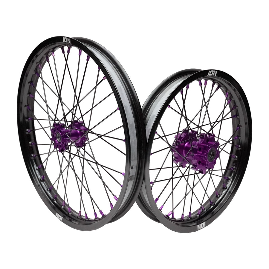 ION 16-19 | black rim / purple hub / black spokes / purple nipples