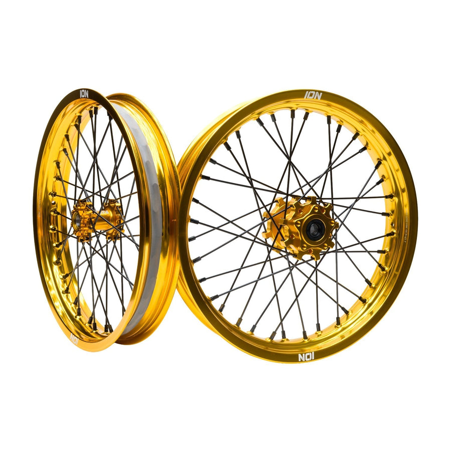 ION 17-Supermoto | gold rim / gold hub / black spokes / black nipples