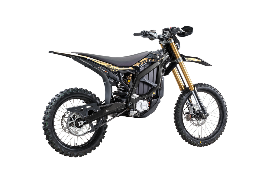 Sur-Ron Ultra Bee HP 2026, Carbon Black — front three-quarter view from above