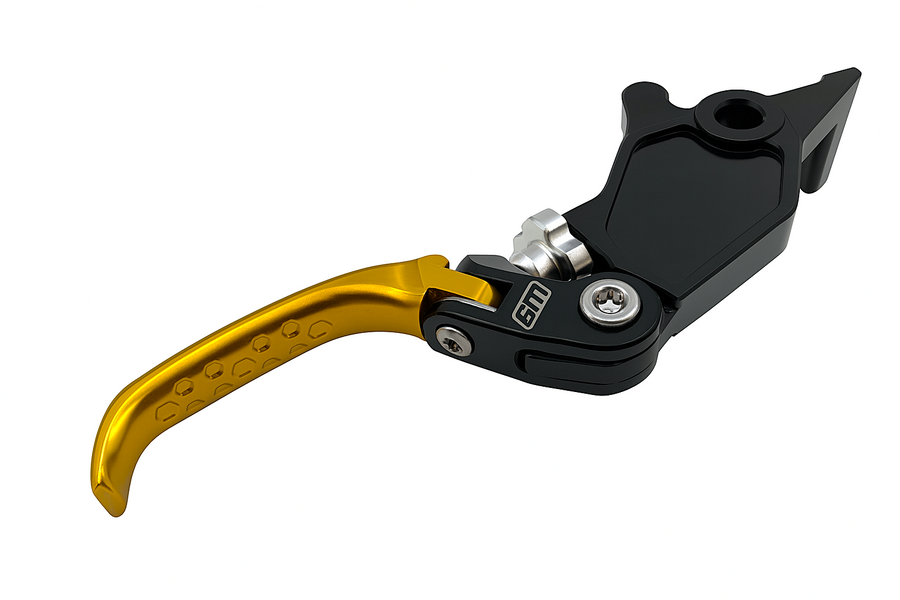 Warp 9 E-Moto Folding Brake Levers - Gold Anodized