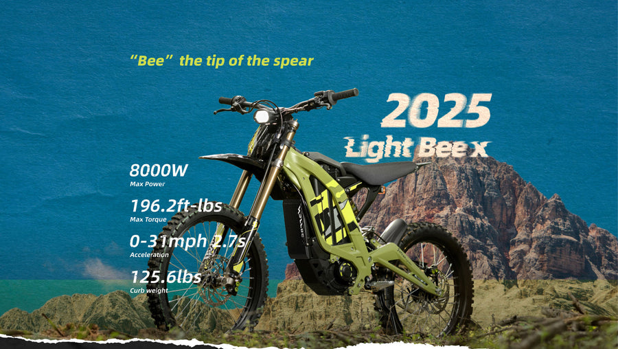 Sur-Ron Light Bee X 2025 — official spec graphic