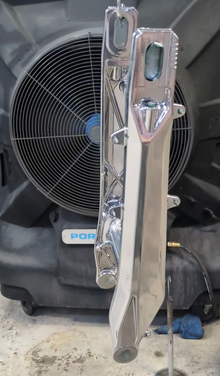 Swingarms in a mirror finish