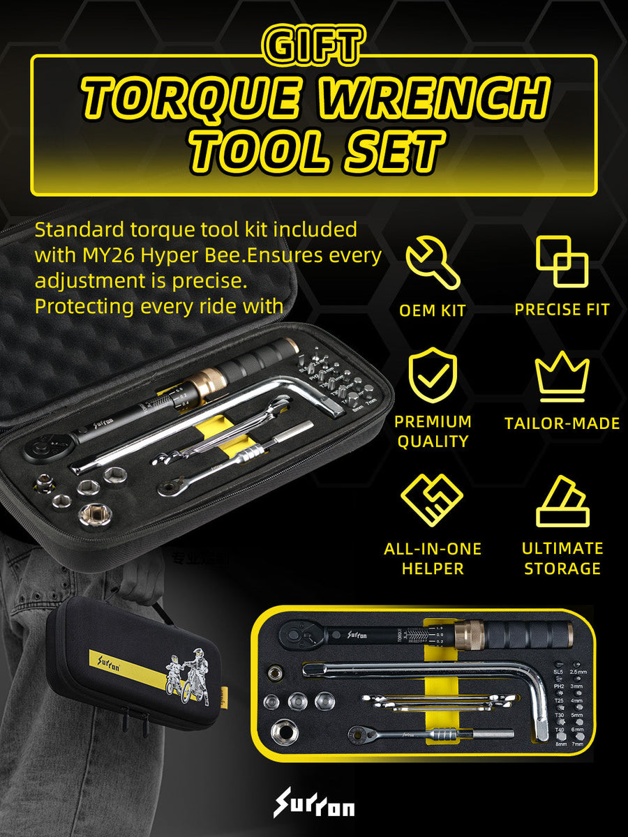 Sur-Ron Hyper Bee 2026 — included torque wrench and tool set