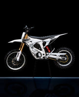 Altis Delta electric pit bike, White — side profile in a dark studio