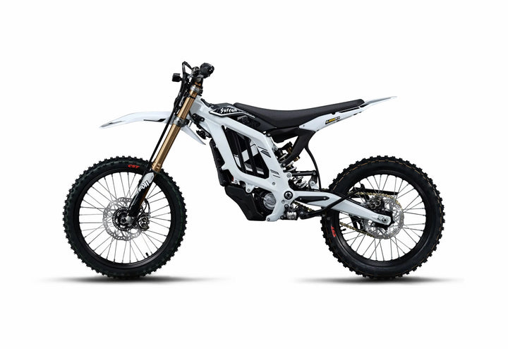 Sur-Ron Light Bee 2 electric dirt bike, White — side view