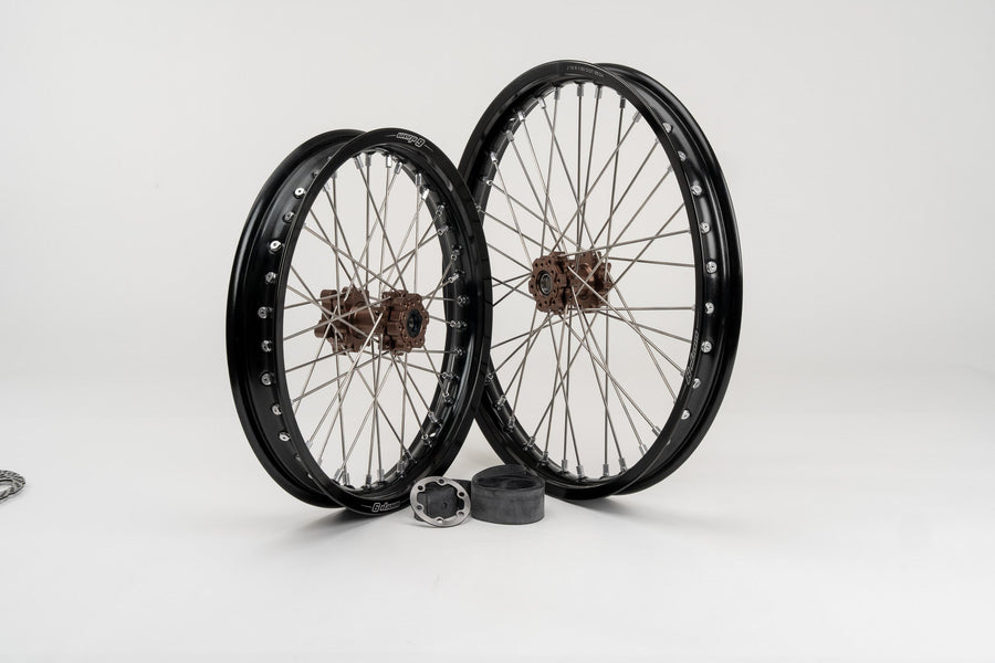 Warp 9 19/16 Wheel Set - Light Bee / E-Ride Pro / Ventus / 79Bike - Mag Hub / Black Rim / Silver Spokes / Silver Nipples