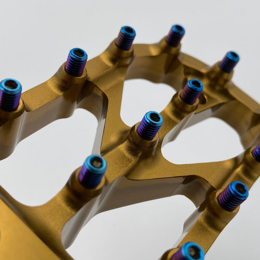 Warp 9 Titanium Elite Foot Peg Screws - Blue Powder Coat