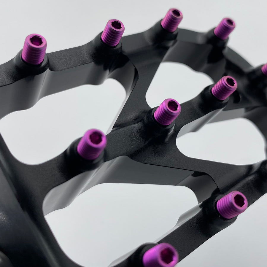 Warp 9 Titanium Elite Foot Peg Screws - Purple Anodized