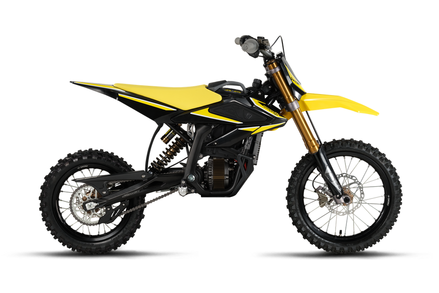 Sur-Ron Hyper Bee 2026 mini electric dirt bike, Yellow — side profile