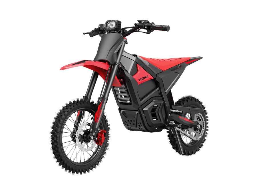 Yozma IN10 electric mini e-moto, Red — rear angle