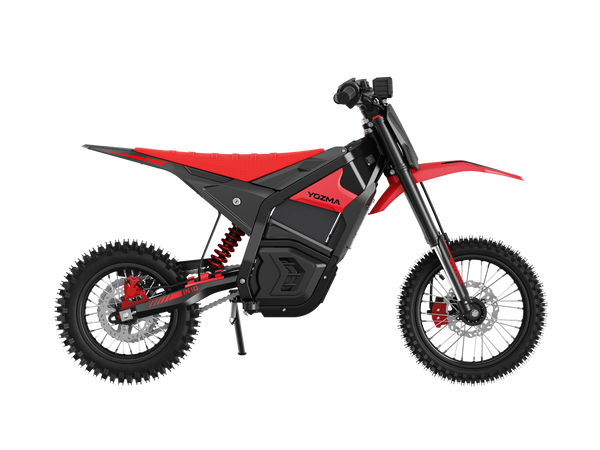 Yozma IN10 electric mini e-moto, Red — side view