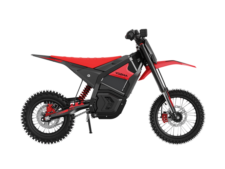 Yozma IN10 electric mini e-moto, Red — side view