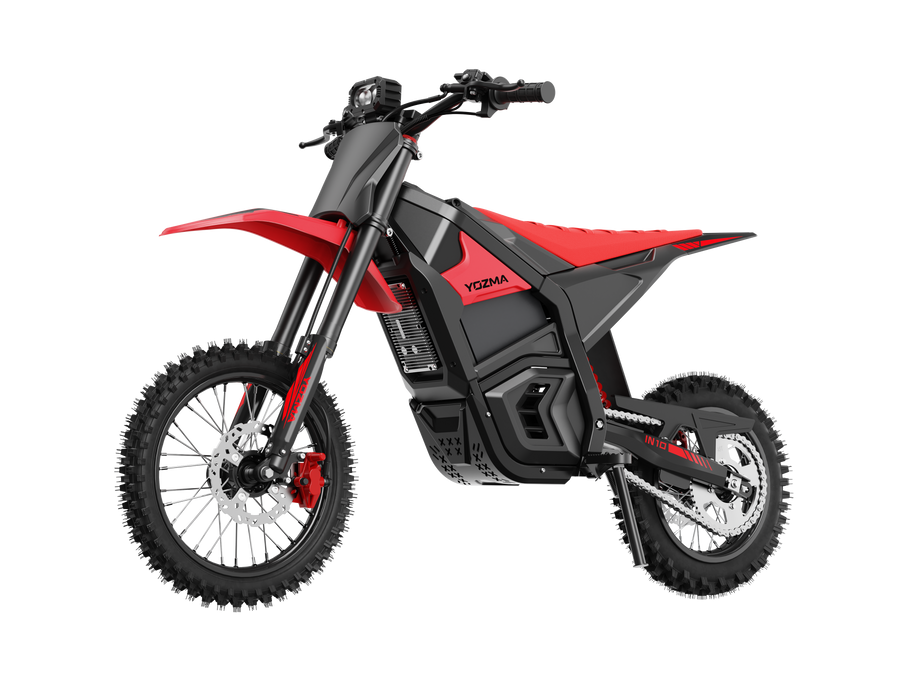 Yozma IN10 electric mini e-moto, Red — front angle