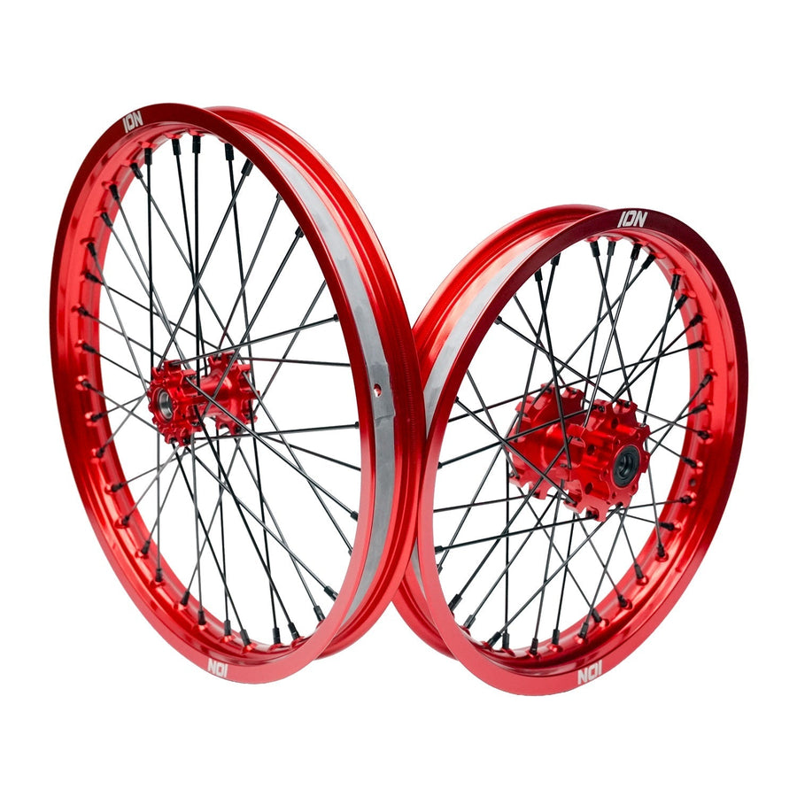 ION 16-19 | red rim / red hub / black spokes / black nipples
