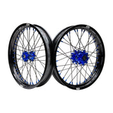 ION 17-Supermoto | black rim / blue hub / black spokes / blue nipples