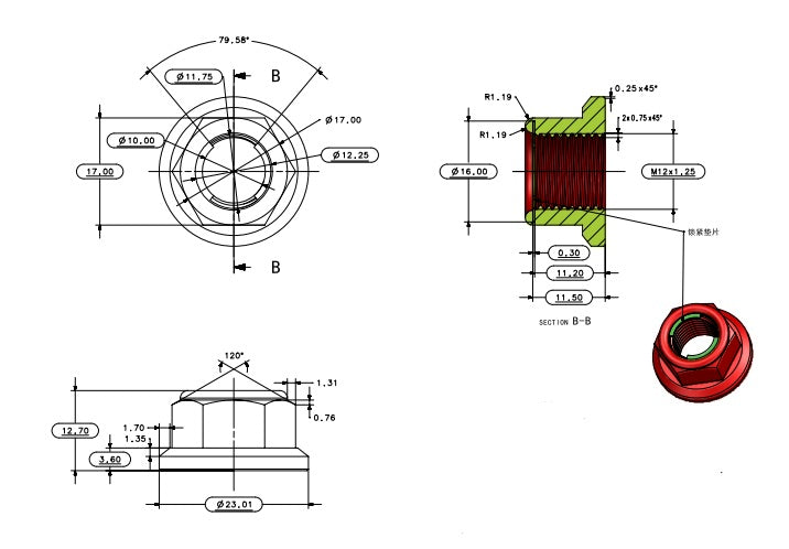 Warp 9 Titanium Rear Axle Nut