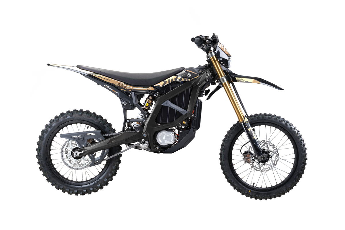 Sur-Ron Ultra Bee HP 2026, Carbon Black — side profile, studio