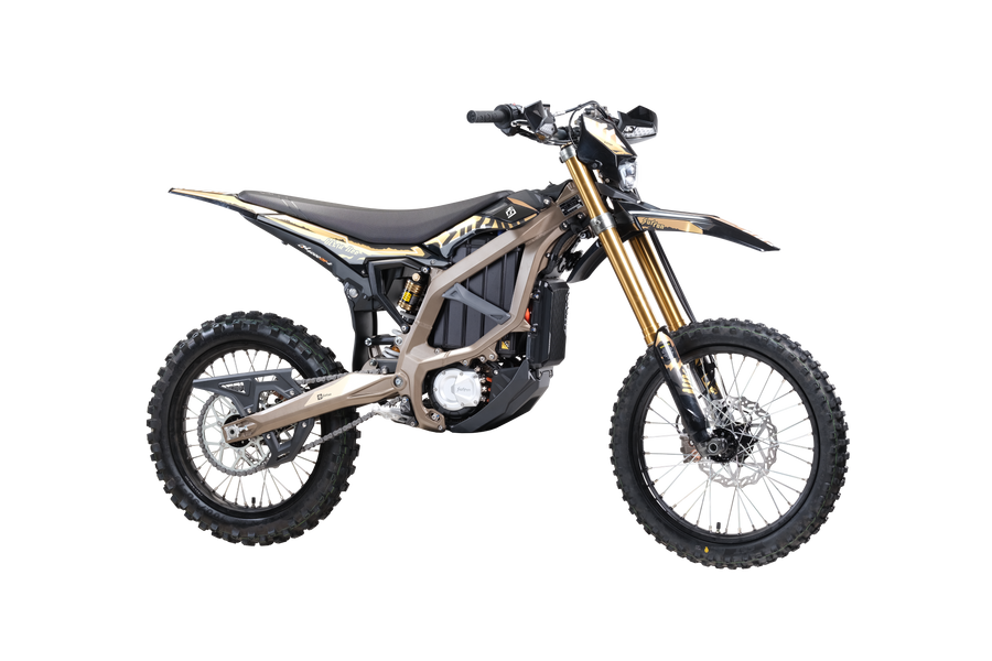 Sur-Ron Ultra Bee HP 2026, Desert Brown — front three-quarter view