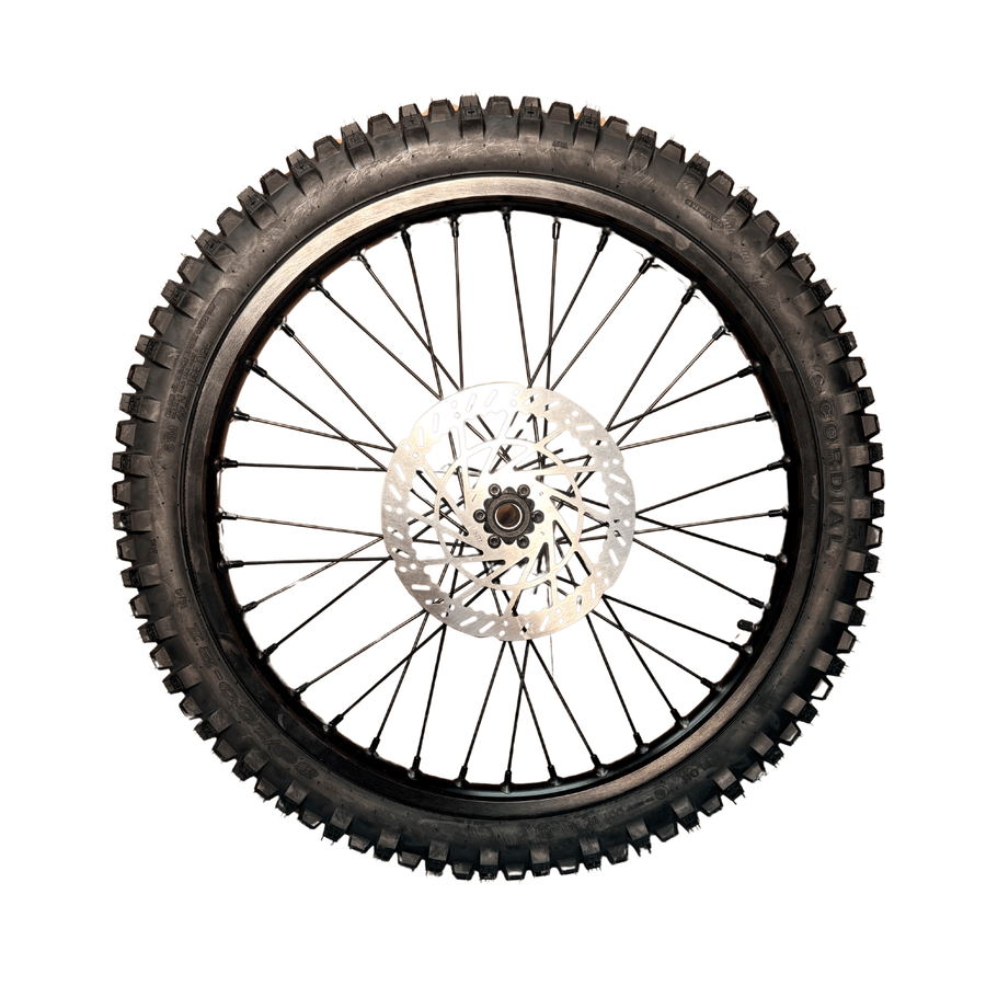 AL XE Pro 19" Front Wheel and Dirt Tires (Arctic Leopard XE Pro OEM)