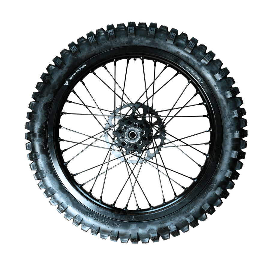 Arctic Leopard XE Pro 18" Rear Wheel and Dirt Tires - XE Pro OEM