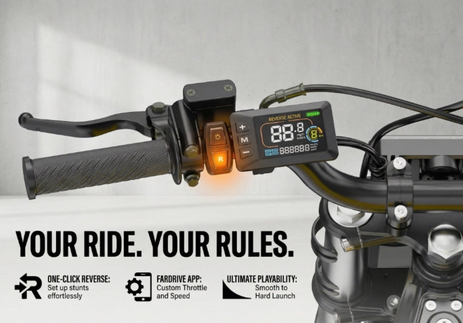 HeyBike Villain LED display and reverse assist