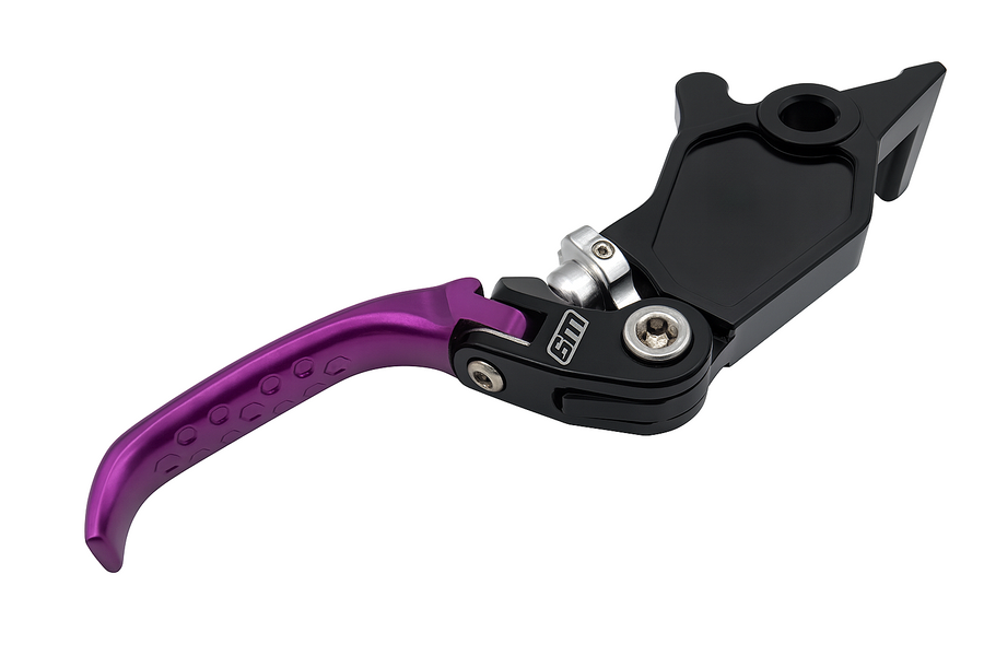 Warp 9 E-Moto Folding Brake Levers - Purple Anodized