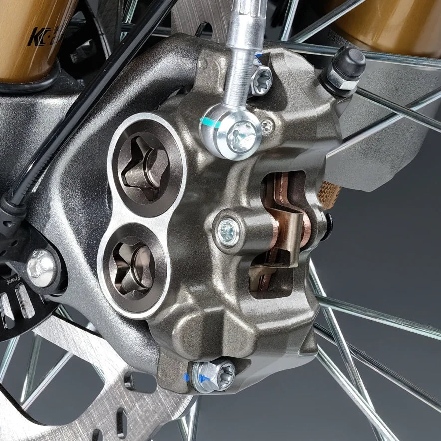 Sur-Ron Light Bee 2 four-piston brake caliper