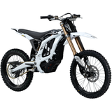 Sur-Ron Light Bee 2 electric dirt bike, Glacier White, front three-quarter view